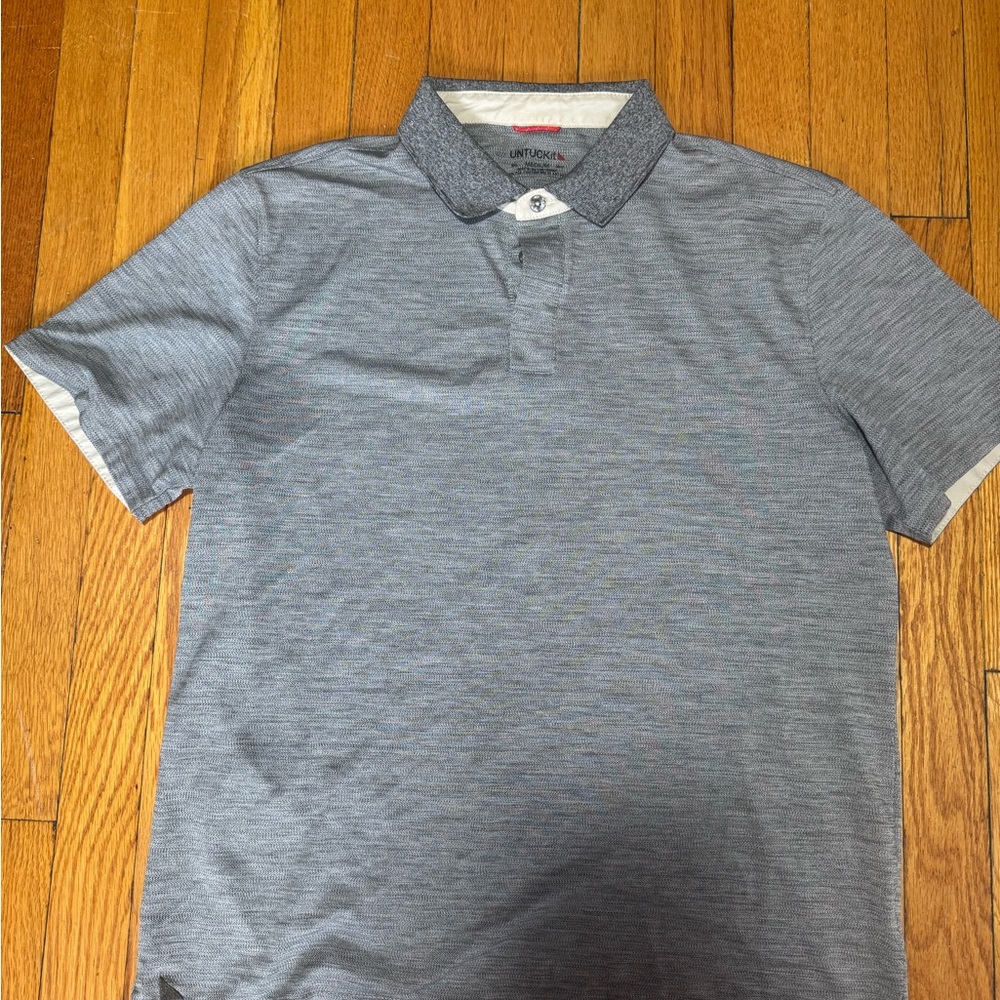 UNTUCKit Heathered Gray Polo Shirt
